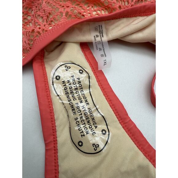 Women Plus Size, Bikini Sets String 2-Piece Halter Swimsuits w/Tie Side Size 1XL - Picture 4 of 13